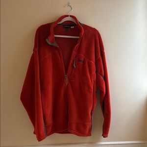 Patagonia Red and Gray Fleece Jacket